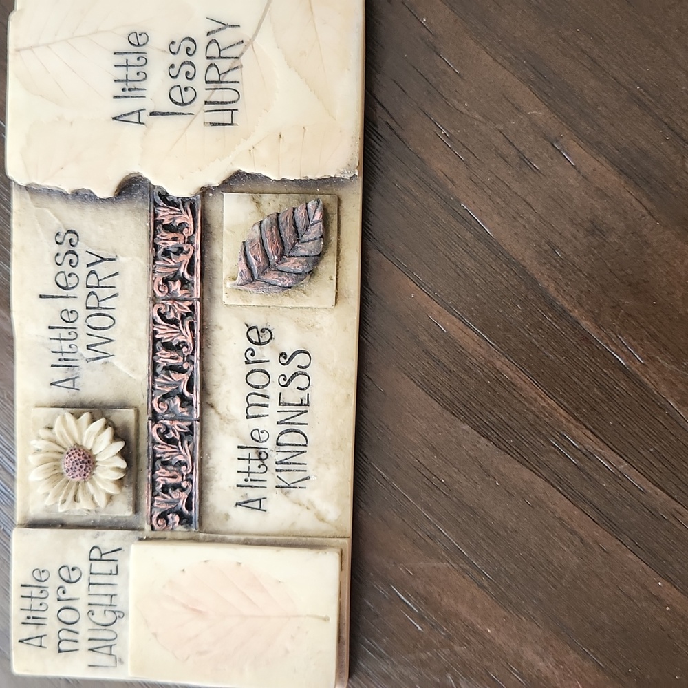 Free Inspirational Home Art Plaque in Cream and Brown